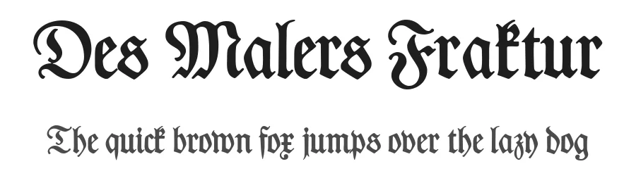 Des Malers Fraktur by Peter Wiegel — Serif Font