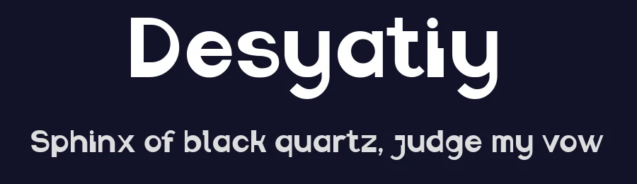 Desyatiy by Dimitri Antonov — Sans Serif Font — thumbnail 2