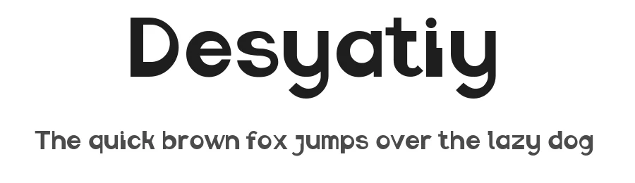 Desyatiy by Dimitri Antonov β Sans Serif Font