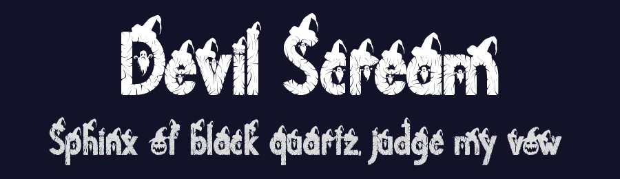 Devil Scream by Yoga Letter 2021 (Isroni Yoga Prasetya) — Display Font — thumbnail 2