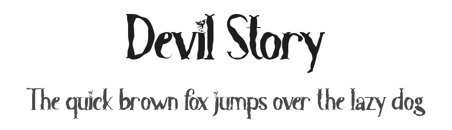 Devil Story by Yoga Letter 2022 (Isroni Yoga Prasetya) — Script Handwritten Font