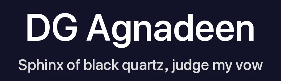 DG Agnadeen by https://twitter.com/HossamElNazawy — Sans Serif Font — thumbnail 2