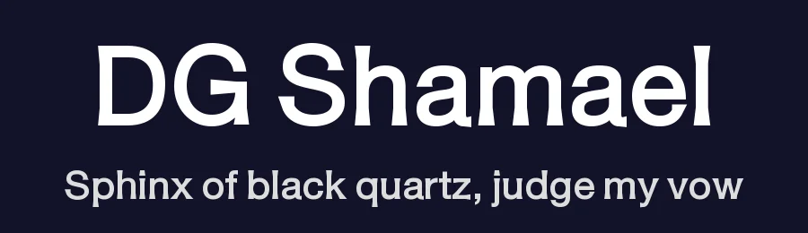 DG Shamael by https://twitter.com/HossamElNazawy — Sans Serif Font — thumbnail 2