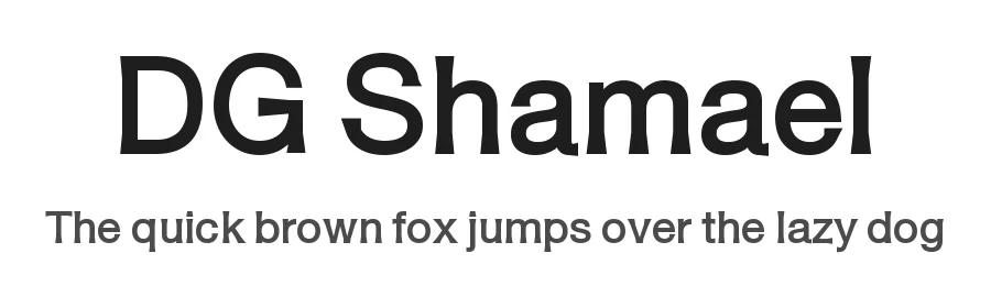 DG Shamael by https://twitter.com/HossamElNazawy — Sans Serif Font