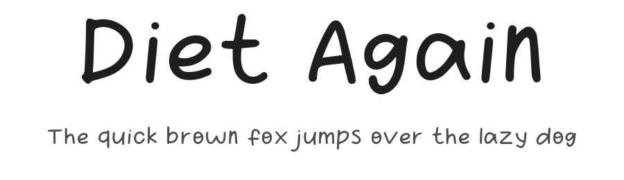 Diet Again by Khurasan — Script Handwritten Font