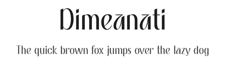 Dimeanati by Regina Augustina — Display Font