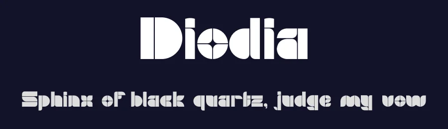 Diodia by Keanu van Rensburg — Display Font — thumbnail 2