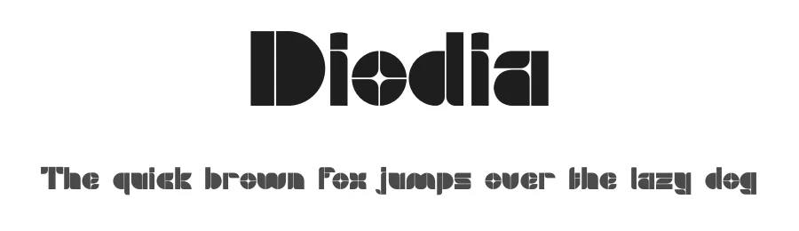 Diodia by Keanu van Rensburg — Display Font