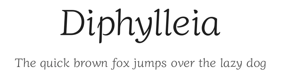 Diphylleia by Minha Hyung — Serif Font
