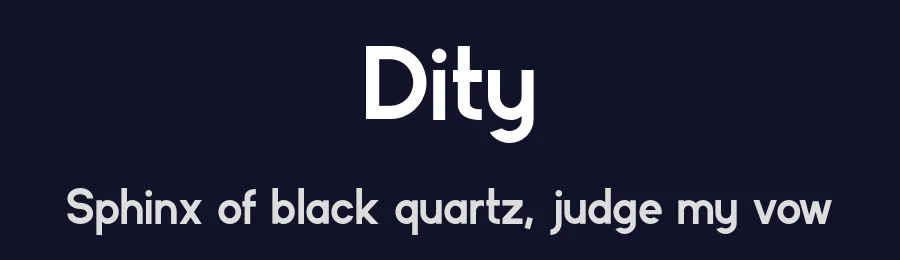 Dity — Sans Serif Font — thumbnail 2
