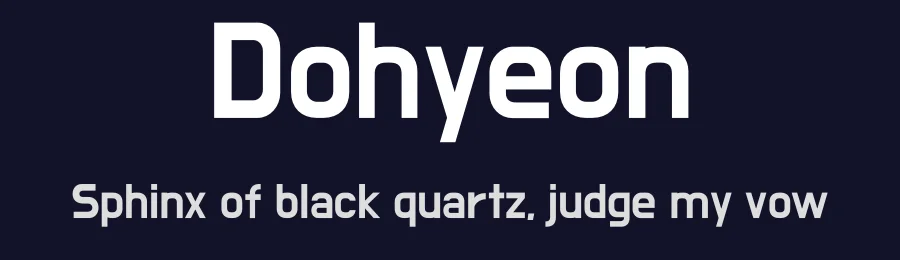 Dohyeon by Bongjin Kim; Jaehyun Keum; Juhee Tae; — Sans Serif Font — thumbnail 2