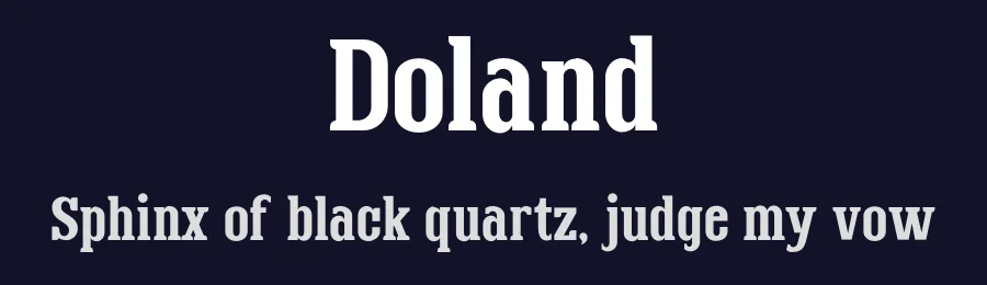 Doland — Serif Font — thumbnail 2