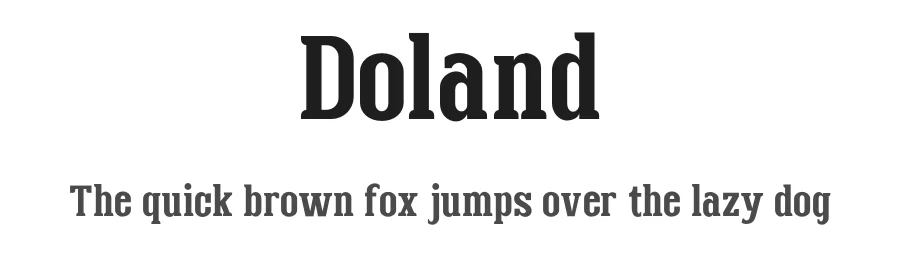 Doland — Serif Font