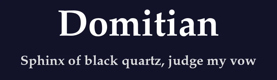Domitian — Serif Font — thumbnail 2