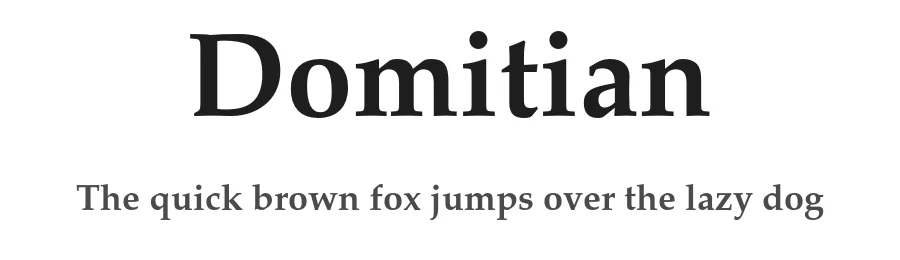 Domitian — Serif Font