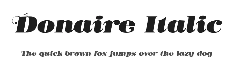 Donaire Italic by Fernando Haro — Serif Font