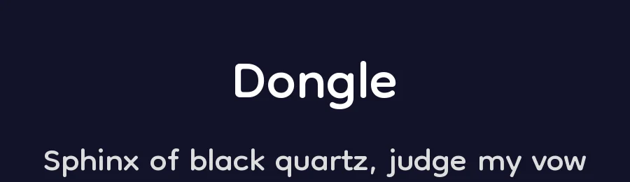 Dongle by Yanghee Ryu — Sans Serif Font — thumbnail 2