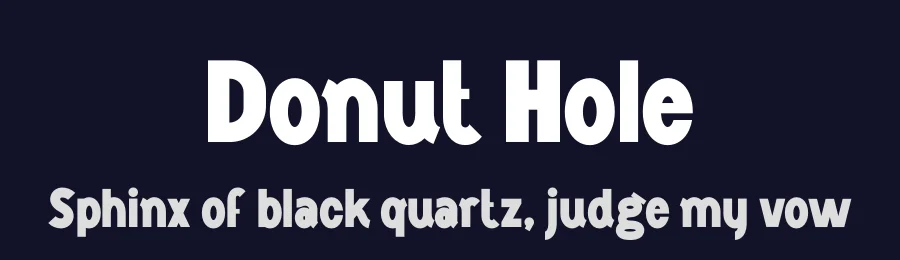Donut Hole by Casper Schutte — Display Font — thumbnail 2
