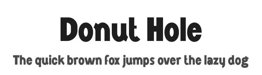 Donut Hole by Casper Schutte — Display Font