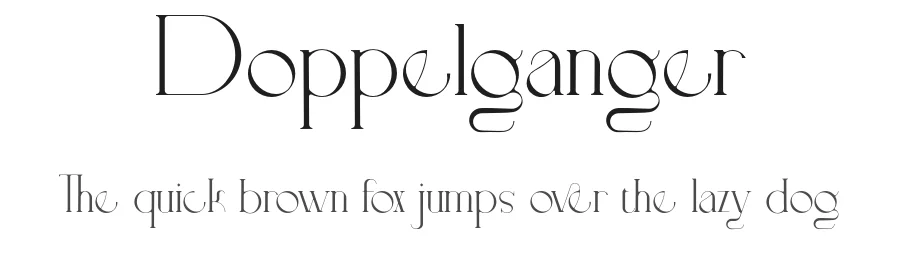 Doppelganger by Casper Schutte — Serif Font