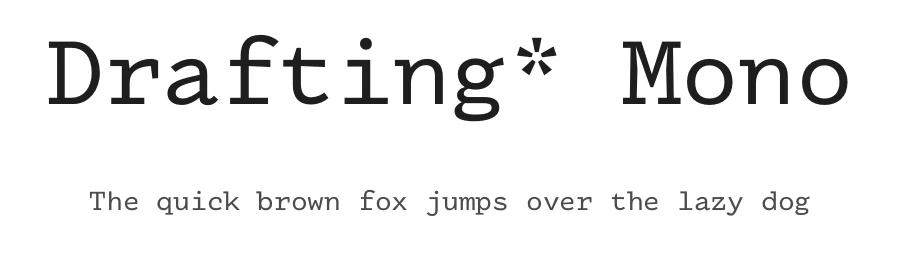 Drafting* Mono — Slab Serif Font