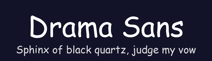Drama Sans by Vincent Connare — Script Handwritten Font — thumbnail 2