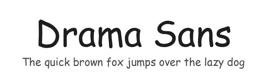 Drama Sans by Vincent Connare — Script Handwritten Font