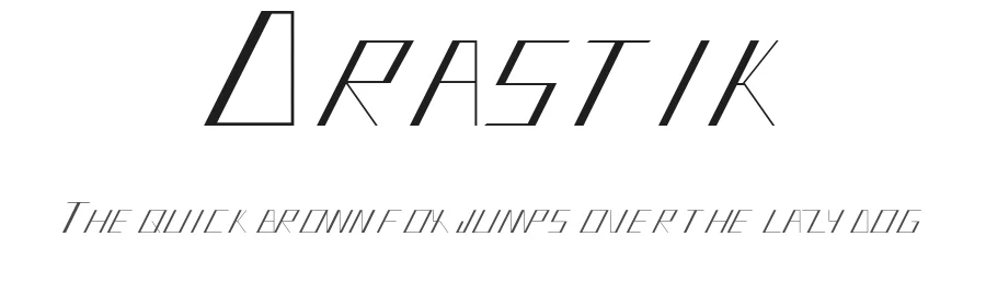 Drastik by DeusEx — Display Font