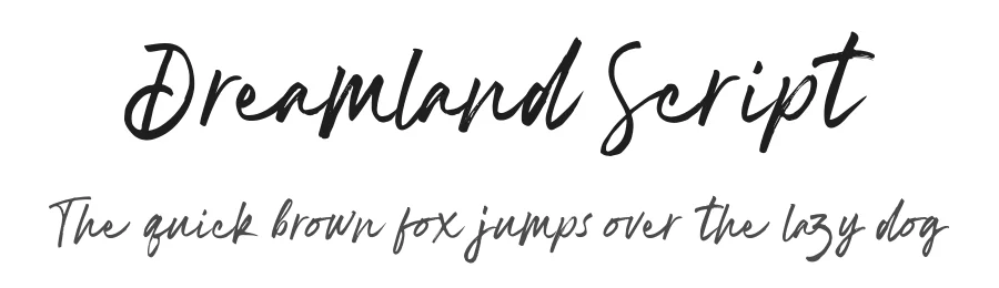 Dreamland Script by megi satyo — Script Handwritten Font
