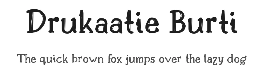 Drukaatie Burti — Script Handwritten Font