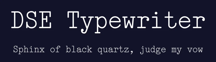 DSE Typewriter — Serif Font — thumbnail 2