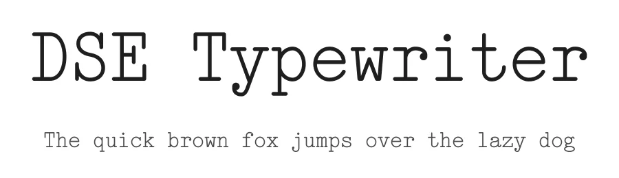 DSE Typewriter — Serif Font