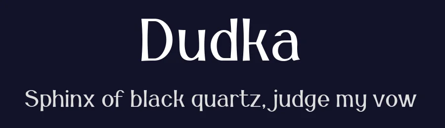 Dudka by Dimitri Antonov — Sans Serif Font — thumbnail 2
