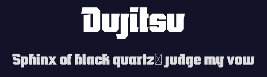 Dujitsu by Indieground Design — Display Font — thumbnail 2