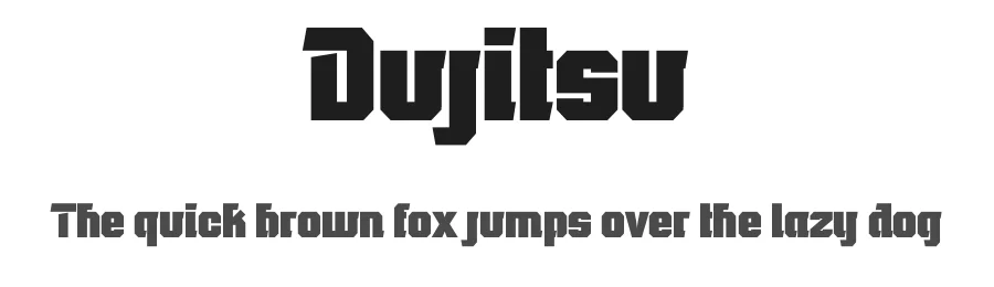 Dujitsu by Indieground Design — Display Font