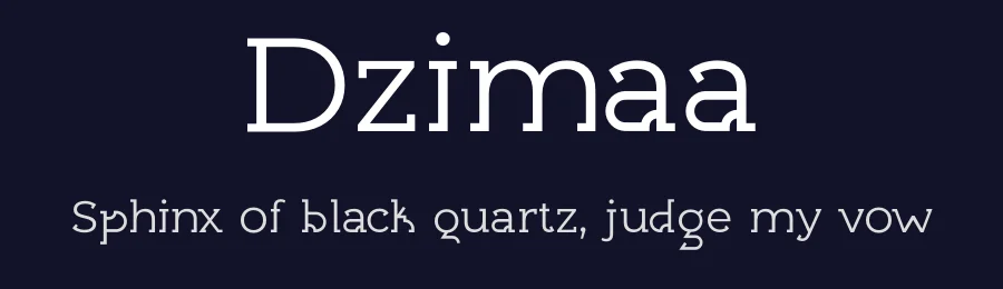 Dzimaa — Slab Serif Font — thumbnail 2