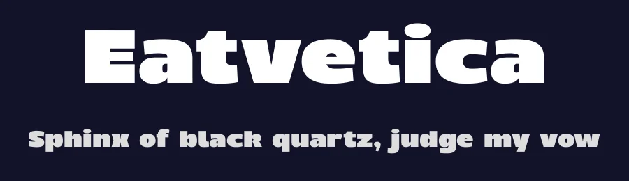 Eatvetica by Limitype — Sans Serif Font — thumbnail 2