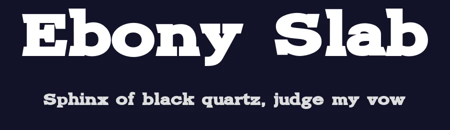 Ebony Slab — Slab Serif Font — thumbnail 2
