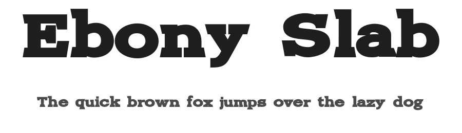 Ebony Slab — Slab Serif Font