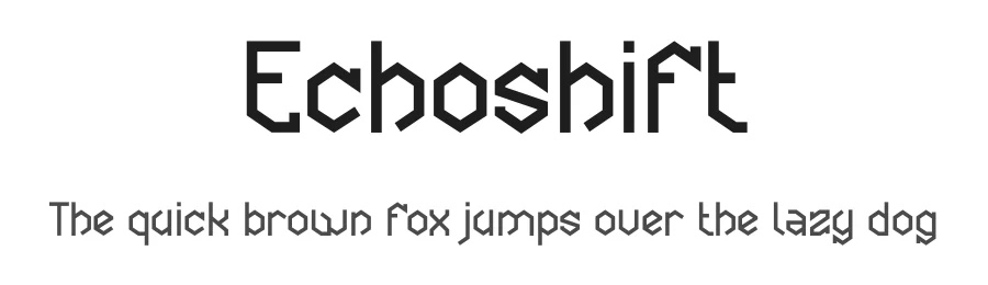 Echoshift by IDEBARENG TEAM — Display Font