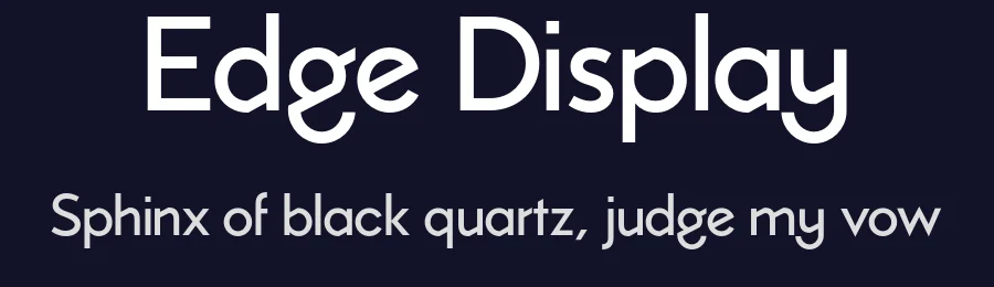 Edge Display by Grzegorz Samson — Sans Serif Font — thumbnail 2