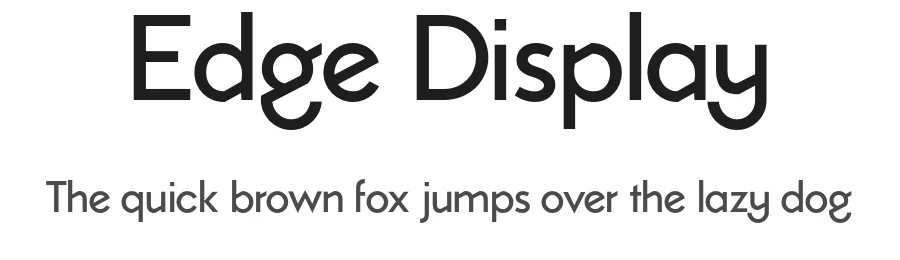 Edge Display by Grzegorz Samson — Sans Serif Font