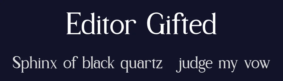 Editor Gifted by Pandeka Studio — Serif Font — thumbnail 2