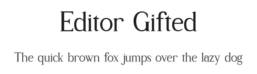 Editor Gifted by Pandeka Studio — Serif Font
