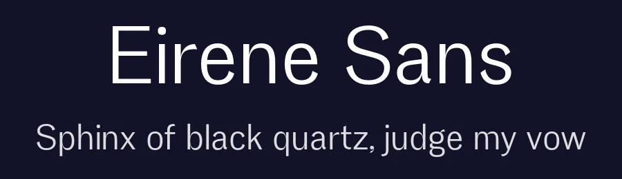 Eirene Sans by Tomás Castiglioni — Sans Serif Font — thumbnail 2
