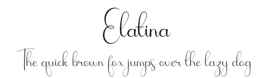 Elatina by Riyan Ardi Permana — Script Handwritten Font