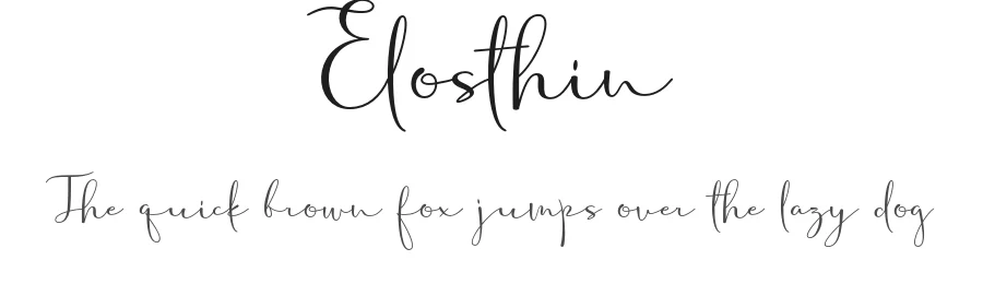 Elosthin by Khaidir — Script Handwritten Font