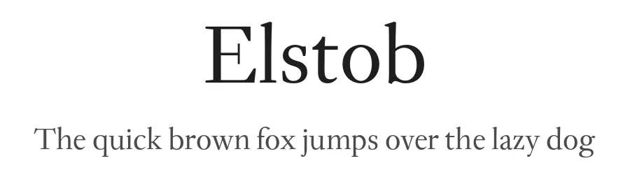 Elstob by Peter S. Baker — Serif Font