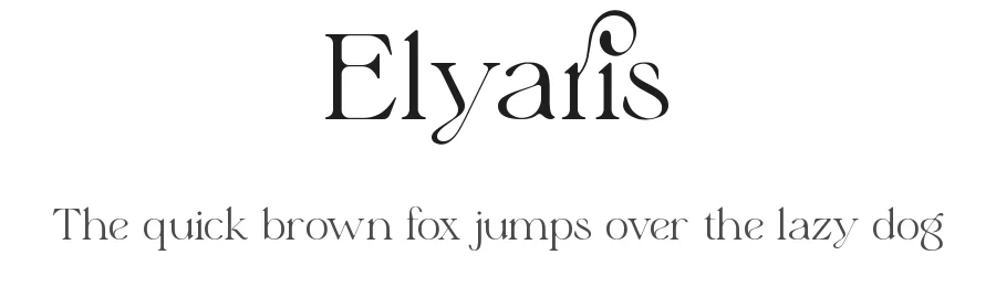 Elyaris — Serif Font