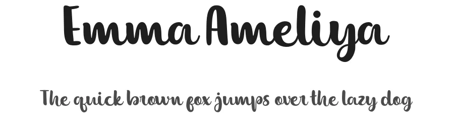 Emma Ameliya — Script Handwritten Font